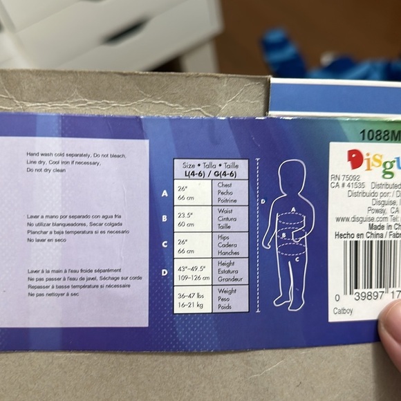 Catboy PJ Masks costume in original packaging Item# 8C - Picture 5 of 7